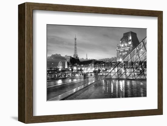 Louvre with Eiffel Tower Vista #2-Alan Blaustein-Framed Photographic Print