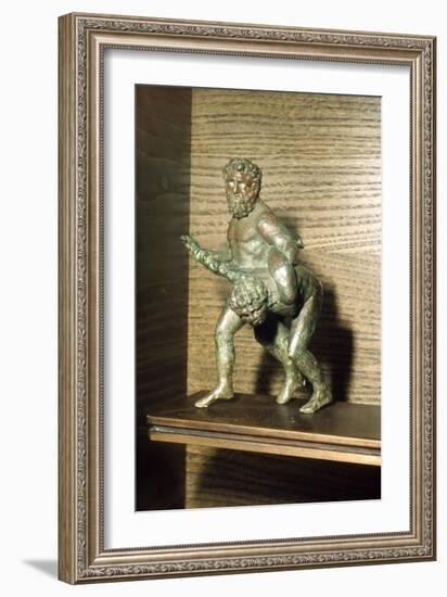 Louvre Wrestlers in Bronze, c2nd century BC-Unknown-Framed Giclee Print
