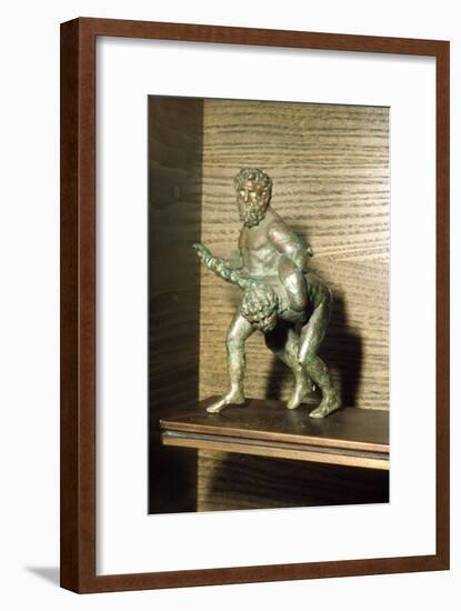 Louvre Wrestlers in Bronze, c2nd century BC-Unknown-Framed Giclee Print