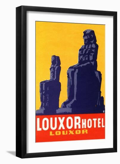 Louxor Hotel Luggage Label-Z-Framed Art Print