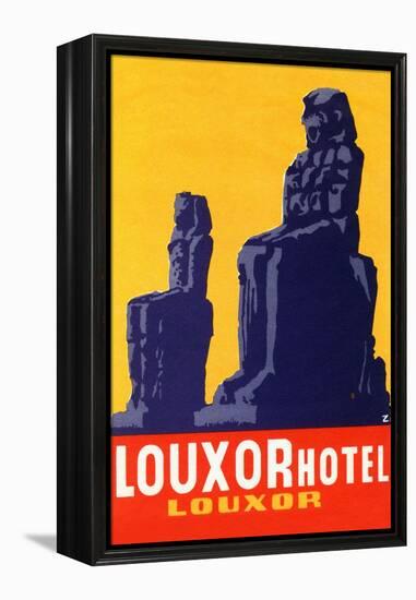 Louxor Hotel Luggage Label-Z-Framed Stretched Canvas