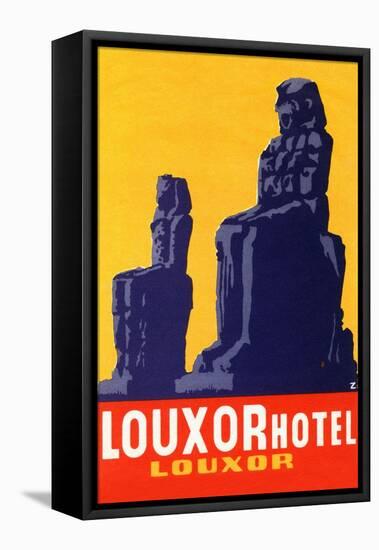 Louxor Hotel Luggage Label-Z-Framed Stretched Canvas