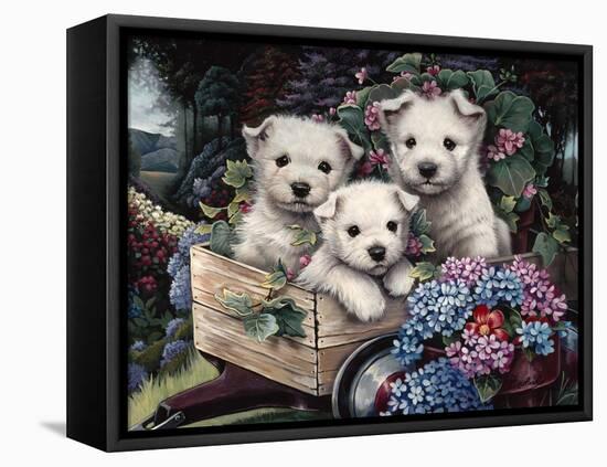 Lovable Westies-Jenny Newland-Framed Premier Image Canvas