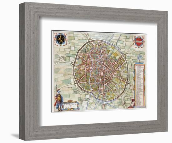 Lovanium, Map of Louvain-Jan Blaeu-Framed Giclee Print