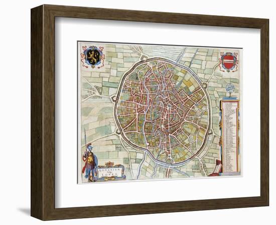 Lovanium, Map of Louvain-Jan Blaeu-Framed Giclee Print