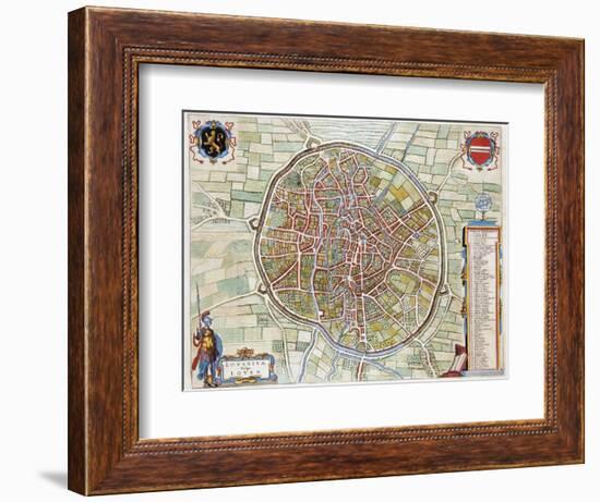 Lovanium, Map of Louvain-Jan Blaeu-Framed Giclee Print