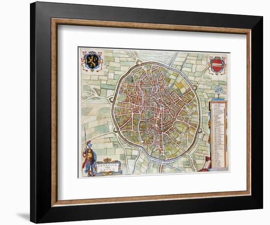 Lovanium, Map of Louvain-Jan Blaeu-Framed Giclee Print