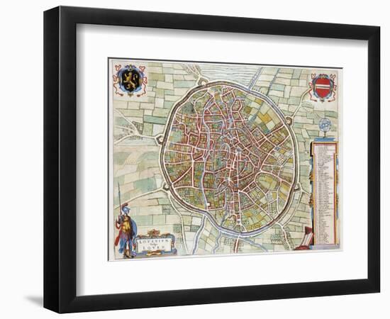 Lovanium, Map of Louvain-Jan Blaeu-Framed Giclee Print