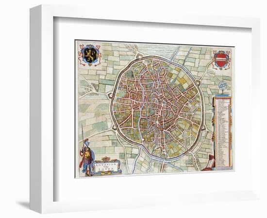 Lovanium, Map of Louvain-Jan Blaeu-Framed Giclee Print