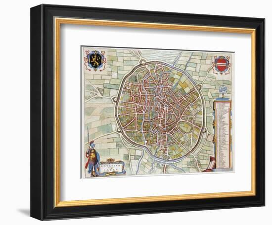 Lovanium, Map of Louvain-Jan Blaeu-Framed Giclee Print