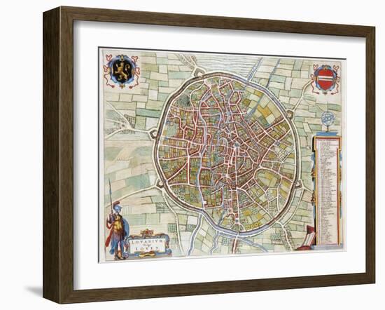 Lovanium, Map of Louvain-Jan Blaeu-Framed Giclee Print