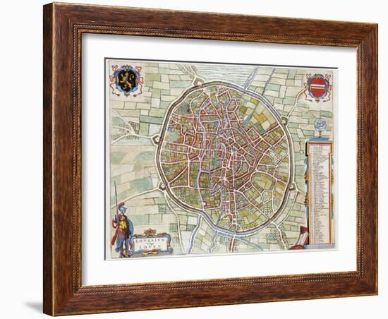 Lovanium, Map of Louvain-Jan Blaeu-Framed Giclee Print