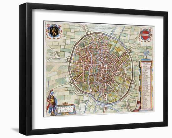 Lovanium, Map of Louvain-Jan Blaeu-Framed Giclee Print