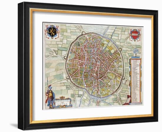 Lovanium, Map of Louvain-Jan Blaeu-Framed Giclee Print