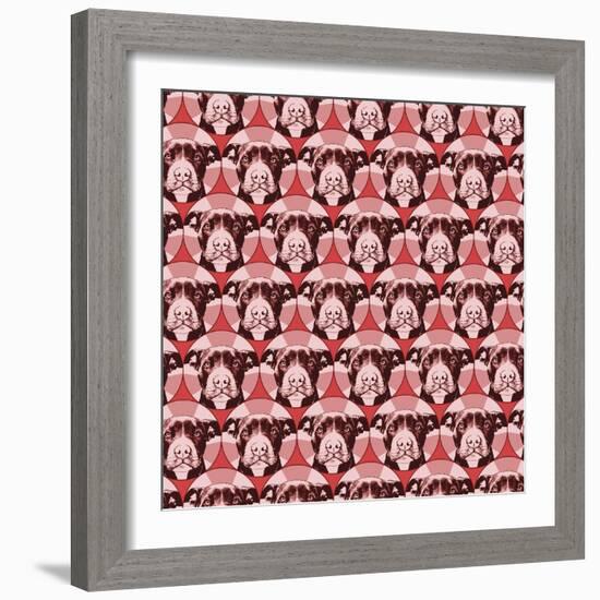 Love a Bull Pattern 1-Dean Russo-Framed Giclee Print