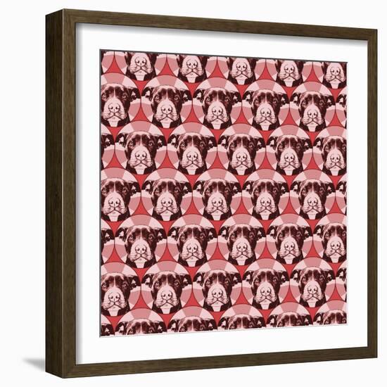 Love a Bull Pattern 1-Dean Russo-Framed Giclee Print