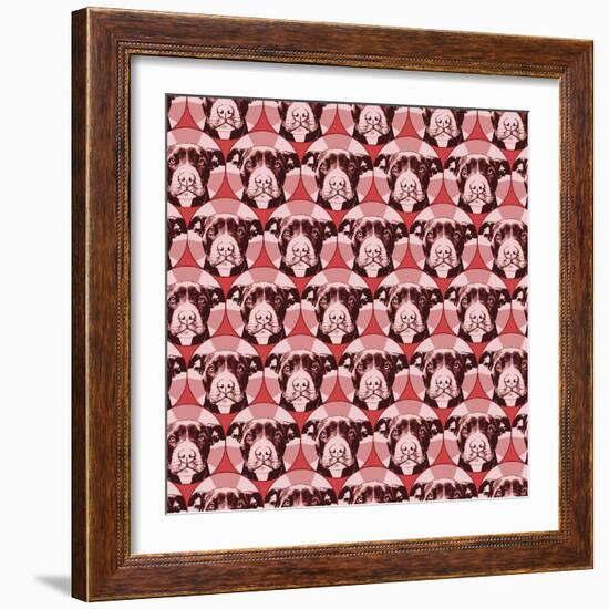 Love a Bull Pattern 1-Dean Russo-Framed Giclee Print