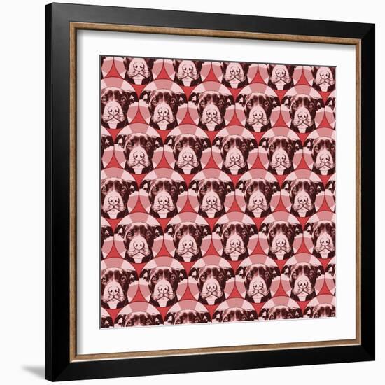 Love a Bull Pattern 1-Dean Russo-Framed Giclee Print