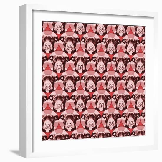 Love a Bull Pattern 1-Dean Russo-Framed Giclee Print