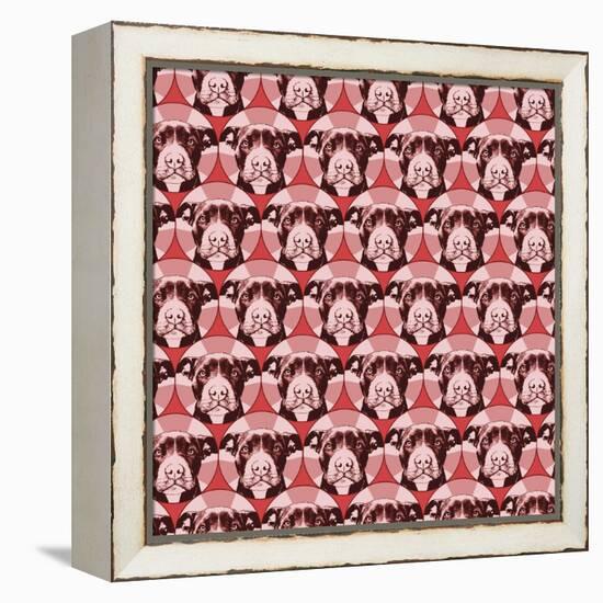 Love a Bull Pattern 1-Dean Russo-Framed Premier Image Canvas