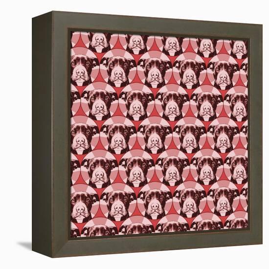 Love a Bull Pattern 1-Dean Russo-Framed Premier Image Canvas