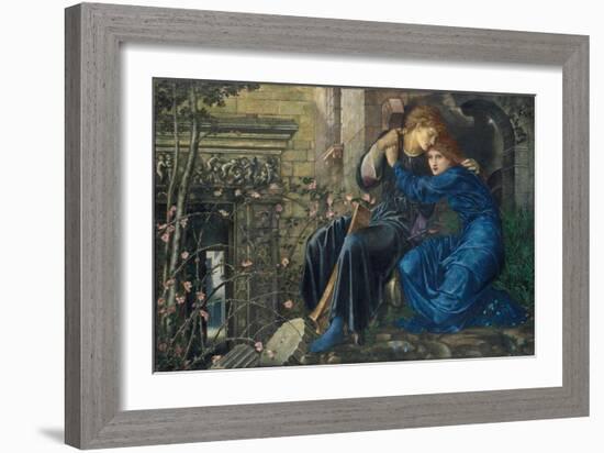 Love among the Ruins (W/C, Bodycolour & Gum Arabic on Paper)-Edward Coley Burne-Jones-Framed Giclee Print