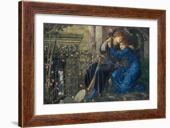 Love among the Ruins (W/C, Bodycolour & Gum Arabic on Paper)-Edward Coley Burne-Jones-Framed Giclee Print