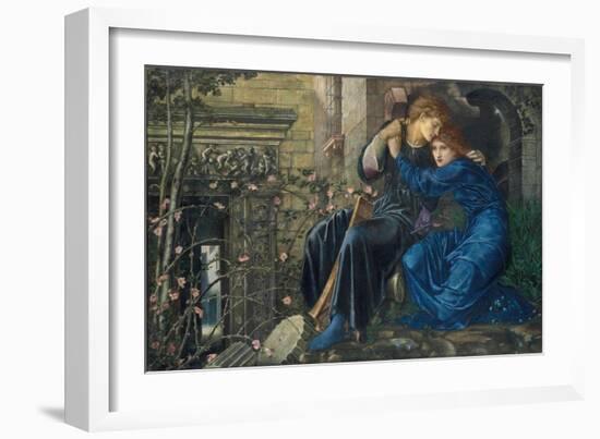 Love among the Ruins (W/C, Bodycolour & Gum Arabic on Paper)-Edward Coley Burne-Jones-Framed Giclee Print