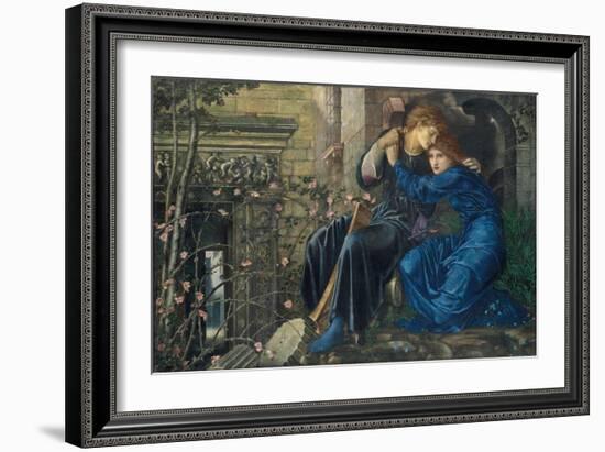 Love among the Ruins (W/C, Bodycolour & Gum Arabic on Paper)-Edward Coley Burne-Jones-Framed Giclee Print