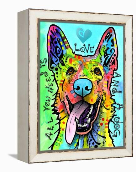 Love and a Dog-Dean Russo-Framed Premier Image Canvas