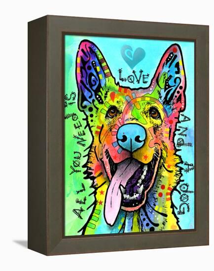 Love and a Dog-Dean Russo-Framed Premier Image Canvas