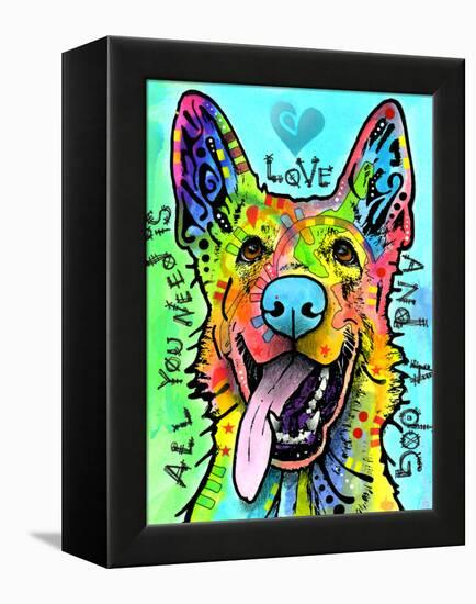 Love and a Dog-Dean Russo-Framed Premier Image Canvas