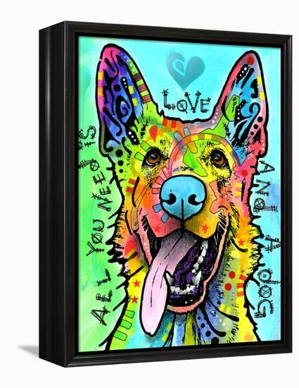 Love and a Dog-Dean Russo-Framed Premier Image Canvas