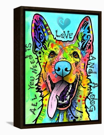 Love and a Dog-Dean Russo-Framed Premier Image Canvas