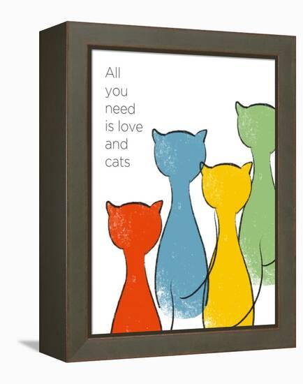 Love and Cats-Anna Quach-Framed Stretched Canvas