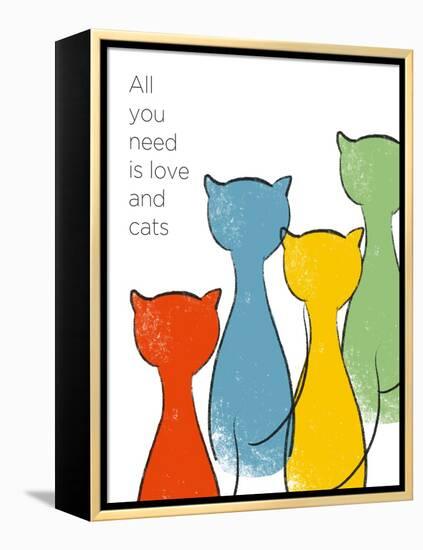 Love and Cats-Anna Quach-Framed Stretched Canvas