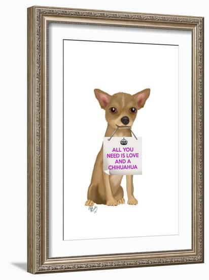 Love and Chihuahua-Fab Funky-Framed Art Print