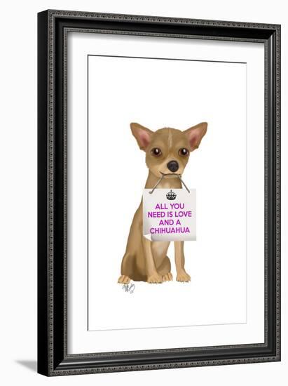 Love and Chihuahua-Fab Funky-Framed Art Print