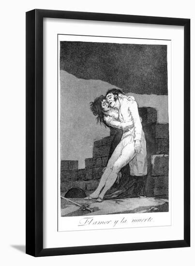Love and Death, 1799-Francisco de Goya-Framed Giclee Print