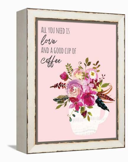 Love And Good Coffee 2-Jennifer McCully-Framed Stretched Canvas