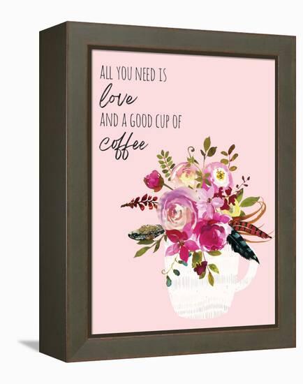 Love And Good Coffee 2-Jennifer McCully-Framed Stretched Canvas