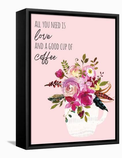 Love And Good Coffee 2-Jennifer McCully-Framed Stretched Canvas