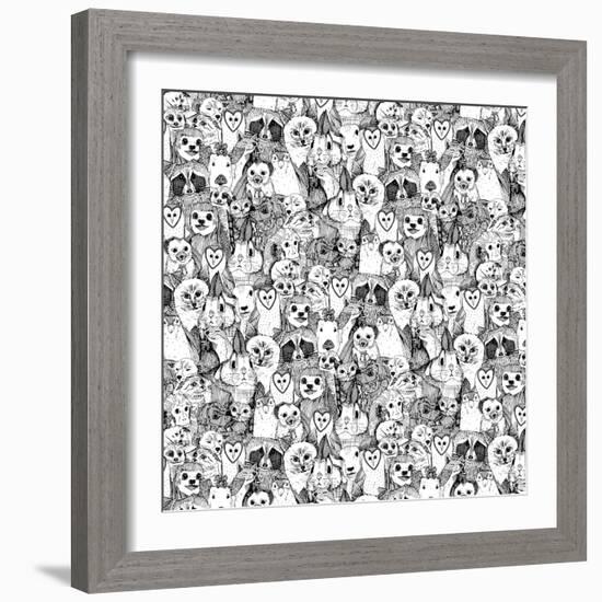 Love and Hugs-Sharon Turner-Framed Art Print