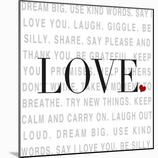 Love and Life I-SD Graphics Studio-Mounted Art Print