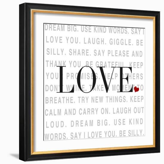 Love and Life I-SD Graphics Studio-Framed Art Print