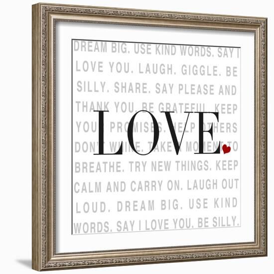 Love and Life I-SD Graphics Studio-Framed Premium Giclee Print