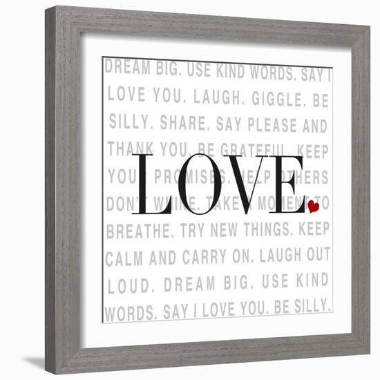 Love and Life I-SD Graphics Studio-Framed Premium Giclee Print