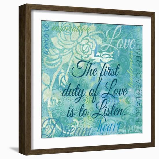 Love and Listen-Bee Sturgis-Framed Art Print