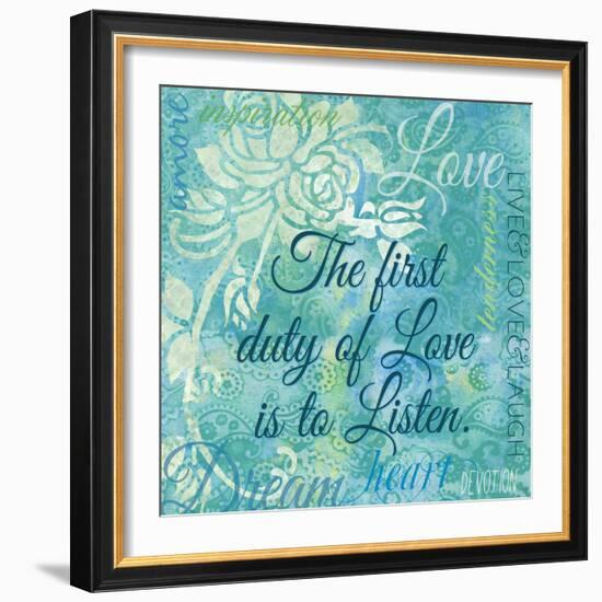 Love and Listen-Bee Sturgis-Framed Art Print