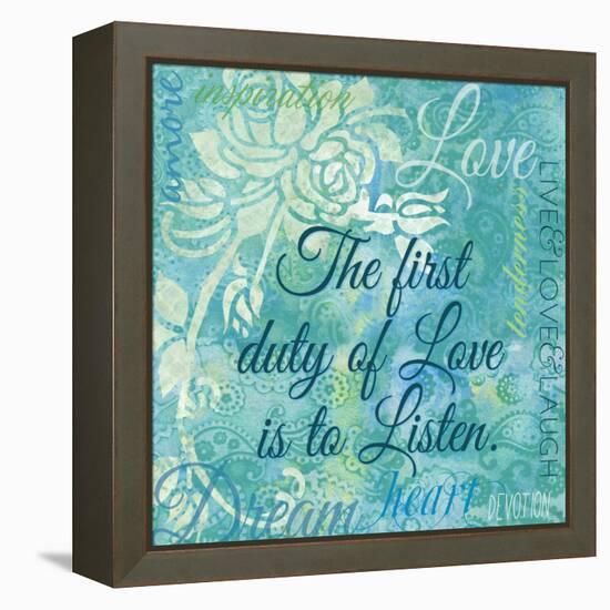 Love and Listen-Bee Sturgis-Framed Stretched Canvas